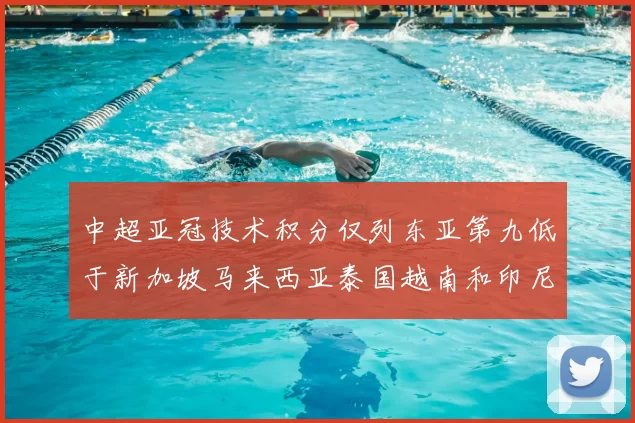 中超亚冠技术积分仅列东亚第九低于新加坡马来西亚泰国越南和印尼