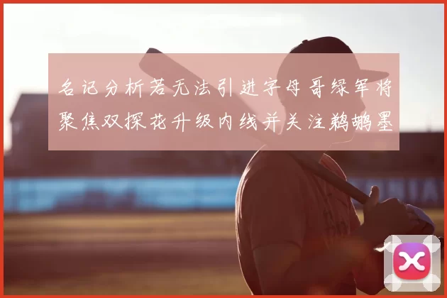 名记分析若无法引进字母哥绿军将聚焦双探花升级内线并关注鹈鹕墨菲